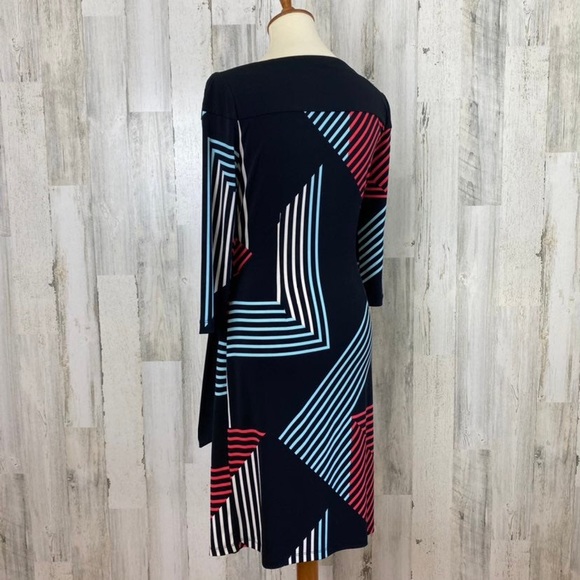 New York & Co 3/4 Sleeve Faux Wrap Dress, M - Picture 4 of 6